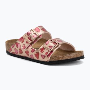 Шльопанці дитячі BIRKENSTOCK Arizona Birko-Flor Narrow electric metallic copper hearts