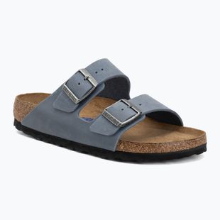Шльопанці BIRKENSTOCK Arizona Soft Footbed Oiled Leather Narrow elemental blue