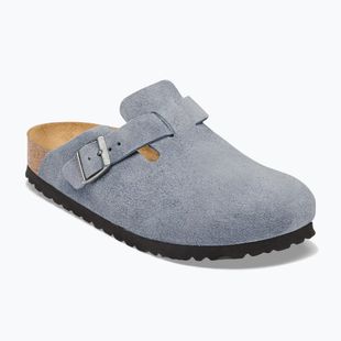 Шльопанці BIRKENSTOCK Boston Suede Leather stone blue