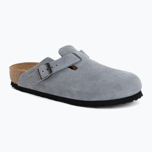 Шльопанці BIRKENSTOCK Boston Suede Leather stone blue