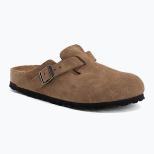 Шльопанці BIRKENSTOCK Boston Suede Leather dark tea