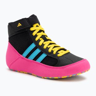 Кросівки боксерські adidas Havoc core black/signal cyan/yellow