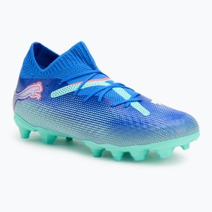 Кросівки футбольні дитячі PUMA Future 7 Pro FG/AG Jr bluemazing/puma white/electric peppermint