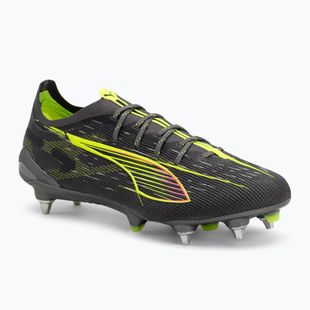 Кросівки футбольні чоловічі PUMA Ultra 5 Ultimate MxSG matte aged silver/yellow alert/sun struck