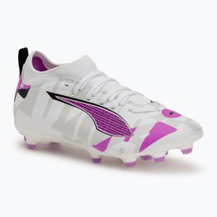 Кросівки футбольні дитячі PUMA Ultra 5 Match Forever FG/AG Jr puma white/pure magenta/feather gray/puma black