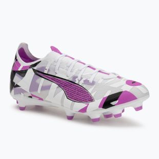 Кросівки футбольні чоловічі PUMA Ultra 5 Match Forever FG/AG puma white/pure magenta/feather gray/puma black