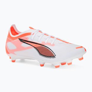 Кросівки футбольні чоловічі PUMA Ultra 5 Match FG/AG puma white/puma black/glowing red