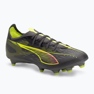 Кросівки футбольні чоловічі PUMA Ultra 5 Match FG/AG matte aged silver/yellow alert/puma aged silver