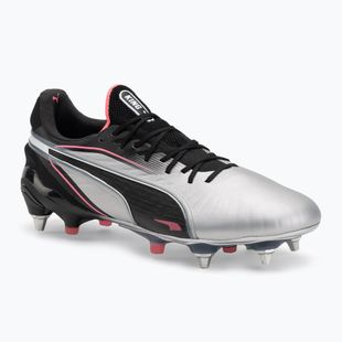 Кросівки футбольні чоловічі PUMA King Ultimate MxSG puma silver/puma black/sun struck/puma white