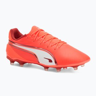 Кросівки футбольні чоловічі PUMA King Match FG/AG glowing red/puma white/red fire