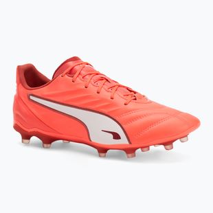 Кросівки футбольні чоловічі PUMA King Pro FG/AG glowing red/puma white/red fire