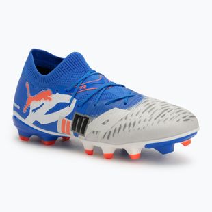Кросівки футбольні чоловічі PUMA Future 8 Match Forever FG/AG white/ultra blue/feather gray/puma black/glowing red