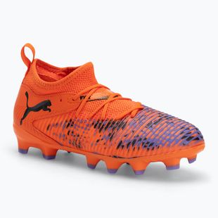 Кросівки футбольні дитячі PUMA Future 8 Match Creativity FG/AG Jr orange poppy/puma black/dark amethyst