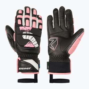 Рукавиці гірськолижні дитячі Ziener Lanus-Z AS PR black/pink vanilla