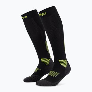 Шкарпетки компресійні жіночі CEP Run Tall 5.0 black/lime