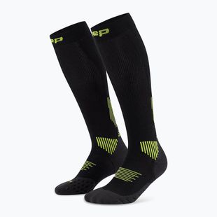 Шкарпетки компресійні чоловічі CEP Run Tall 5.0 black/lime