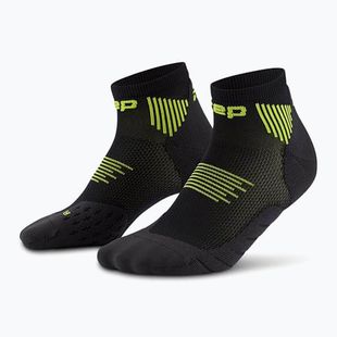 Шкарпетки компресійні чоловічі CEP Run Low Cut 5.0 black/lime