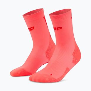 Шкарпетки жіночі CEP Ultralight Mid Cut 4.0 neon coral/red
