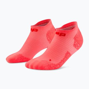 Шкарпетки компресійні чоловічі CEP Ultralight No Show 4.0 neon coral/red