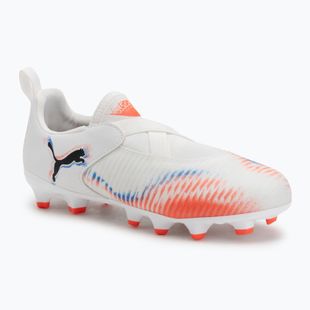 Кросівки футбольні дитячі PUMA Future 8 Match LL FG/AG Jr puma white/puma black/glowing red