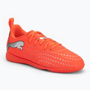 Кросівки футбольні дитячі PUMA Future 9 Play IT Jr glowing red/puma white/puma black/puma silver