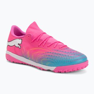 Кросівки футбольні PUMA Future 9 Match Fusion TT poison pink/puma wht/sun stream/bright aqua/puma blk