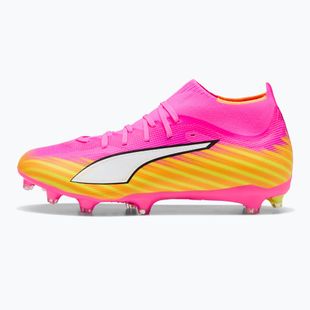 Кросівки футбольні PUMA Ultra 6 Match + FG/AG poison pink/puma wht/sun stream/bright aqua/puma blk