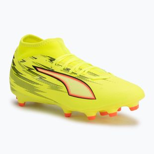 Кросівки футбольні PUMA Ultra 6 Play+ FG/AG yellow alert/puma black/glowing red/lime squeeze