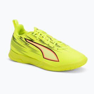 Кросівки футбольні дитячі PUMA Ultra 6 Play IT Jr yellow alert/puma black/glowing red/lime squeeze