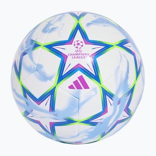 М'яч футбольний adidas UEFA Champions League Training 26/27 white/purple burst/glory blue