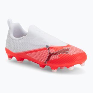 Футбольне взуття дитяче PUMA Ultra 7 Match LL FG/AG Jr ultra red/puma black/puma white