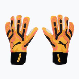 Гібридні воротарські рукавиці PUMA Ultra Ultra Hybrid захід сонця / сонячний потік / пума чорні