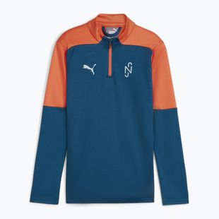 Кофта футбольна дитяча PUMA Neymar JR Creativity 1/4 Zip Top ocean tropic/hot heat