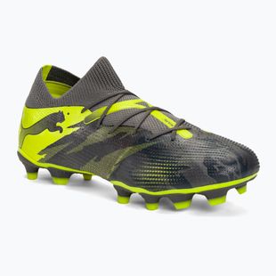 Футбольні бутси PUMA Future 7 Match Rush FG/AG темно-сірі / прохолодні темно-сірі / електричний лайм