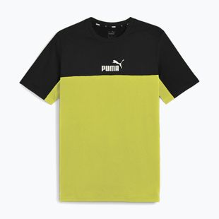 Футболка  чоловіча PUMA ESS+ Block Tee puma black/lime sheen