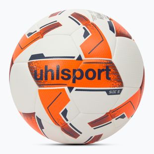 М'яч футбольний uhlsport 290 Ultra Lite Addglue white/fluo orange/navy розмір 5