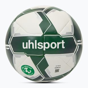 М'яч футбольний uhlsport Attack Addglue For The Planet white/dark green/silver розмір 4