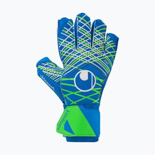 Рукавиці воротарські uhlsport Aquasoft pacific blue/fluo green/w