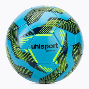 М'яч футбольний uhlsport Lite Soft 350 light blue/navy/fluo green розмір 4