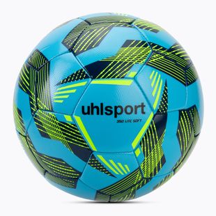М'яч футбольний uhlsport Lite Soft 350 light blue/navy/neo yellow розмір 5