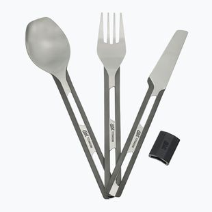Столові прибори Esbit 3-Pcs Titanium Cutlery-Set W/ Silicon Sleeve And Pocket