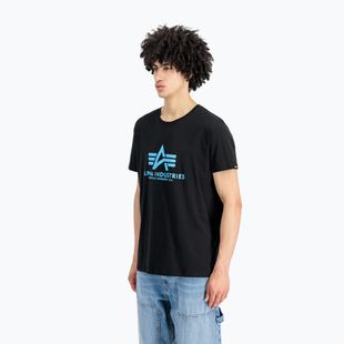 Футболка поло чоловіча Alpha Industries Basic black/blue