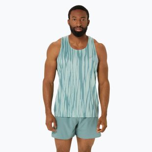 Топ для бігу чоловічий ASICS  Road All Over Print Singlet light celadon/celadon