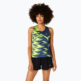 Топ для бігу жіночий ASICS Light Graphic Tank french blue/safety yellow