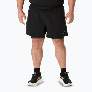 Шорти для бігу чоловічі ASICS Road 2N1 5IN performance black/graphite grey