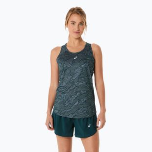 Топ для бігу жіночий ASICS Road All Over Print Tank saxon green/light ube