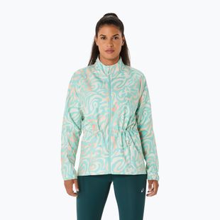 Куртка для бігу жіноча ASICS Road Lite-Show Packable oasis green/multi color