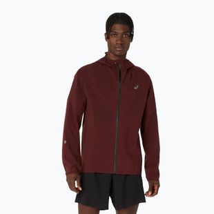 Куртка для бігу чоловіча ASICS Metarun Waterproof dark red planet