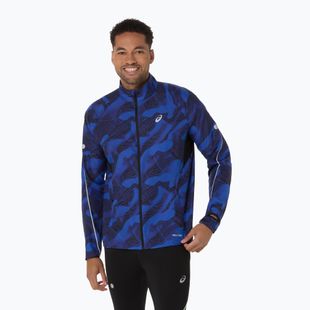 Куртка для бігу чоловіча ASICS Road Lite-Show Packable performance black/dark cobalt