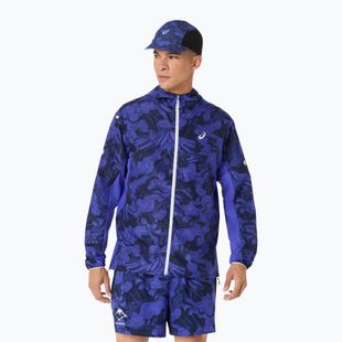 Чоловіча куртка для бігу ASICS Fujitrail Packable cobalt burst/indigo blue/cream